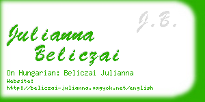 julianna beliczai business card